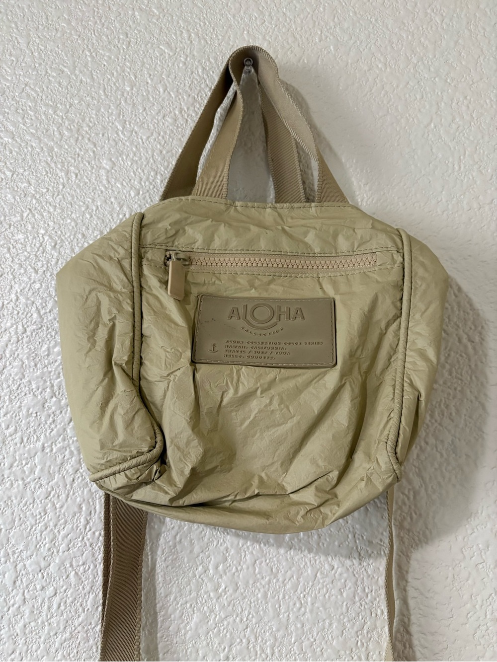 ALOHAS Light Beige Nylon bag